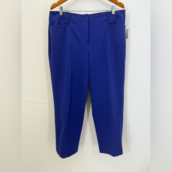 Talbots Curvy Ankle Length Colbat Blue Pants Size 16 - Picture 1 of 8
